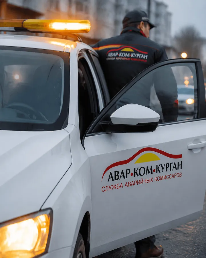 Аварийный комиссар в Кургане на месте ДТП